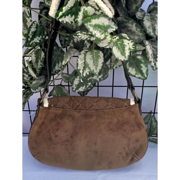 Old Navy Hobo Bag - Brown Suede like material with Sherpa accent - Picture 2 of 6